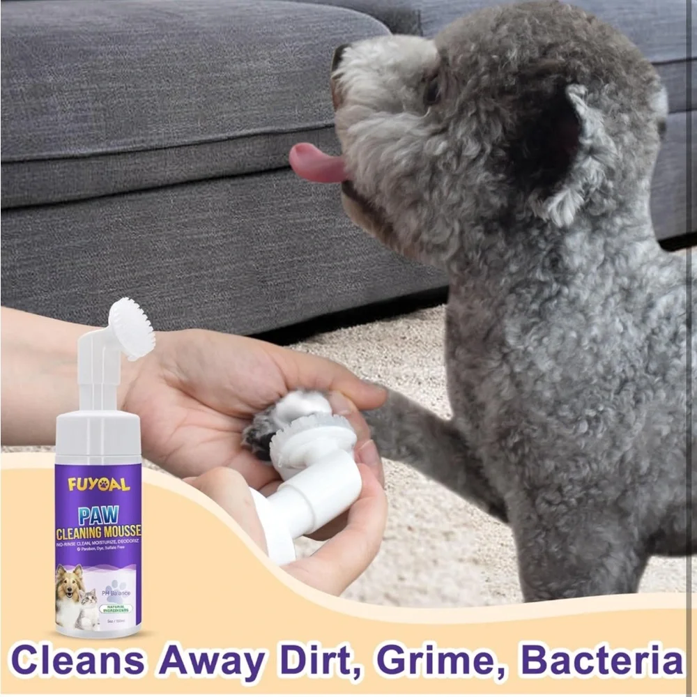 2 Pack Best Value No-Rinse Foaming Cleanser Washer for Pet🐕🐈Feet🐾Paw Scrubber
